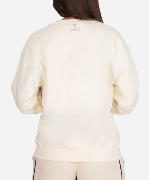 COUNTY OF MILAN - BURLON  Felpa a Giro Logo Aquila Con Strass Donna |  JEK PIT