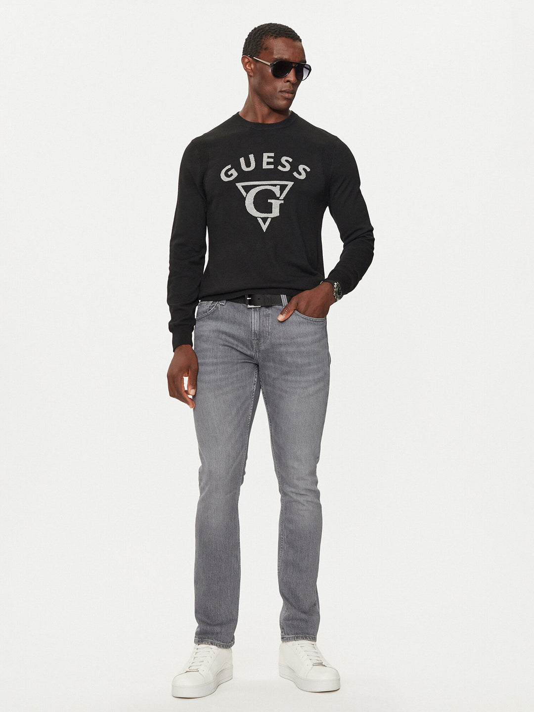 GUESS  Maglione Giro Logo Gr Uomo |  JEK PIT