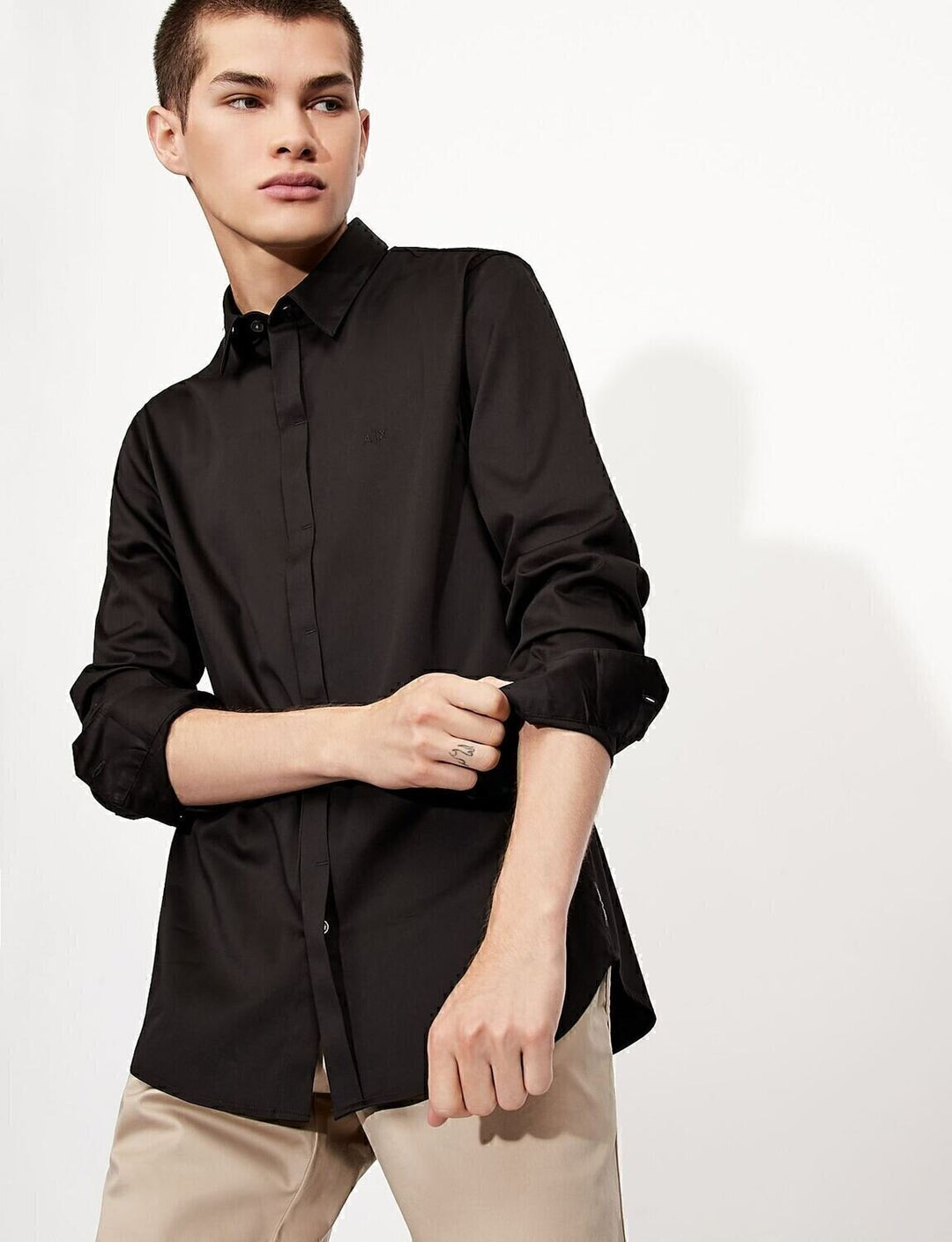 ARMANI EXCHANGE  Camicia Basic Logo Ricamato Uomo |  JEK PIT