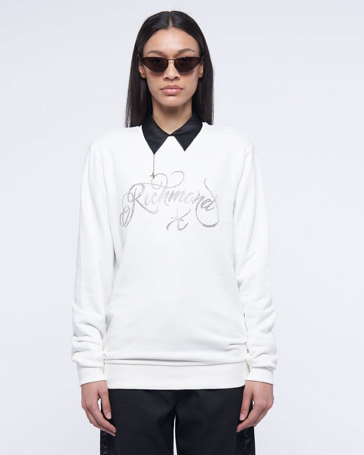 JOHN RICHMOND X  Felpa Giro Logo Brillantini Donna |  JEK PIT