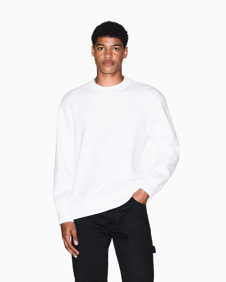 ARMANI EXCHANGE  Felpa Giro Logo Embossed Uomo |  JEK PIT