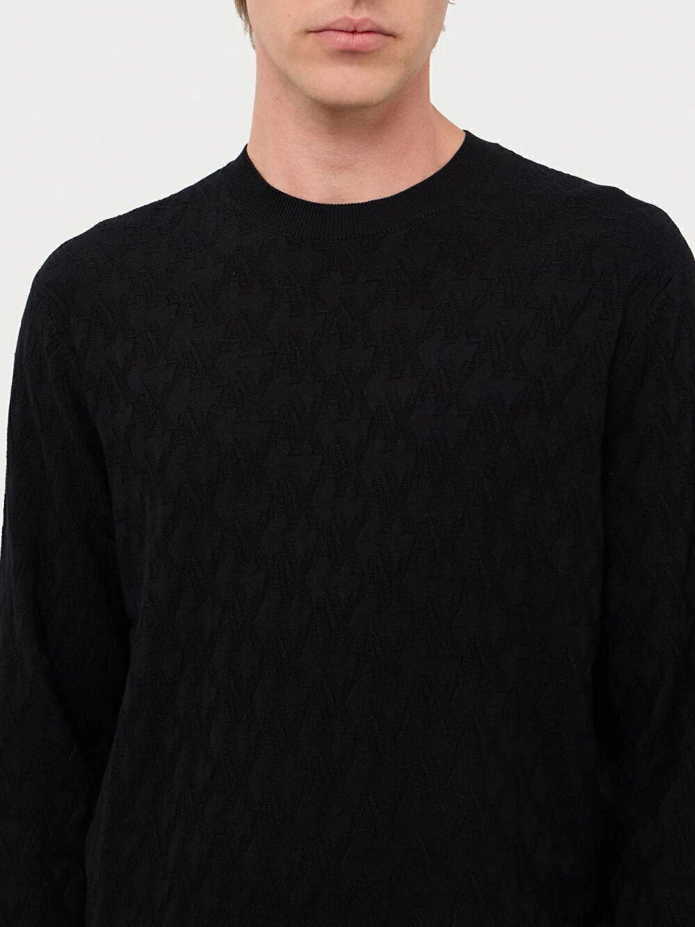 ARMANI EXCHANGE  Maglione Giro Logo Allover Uomo |  JEK PIT