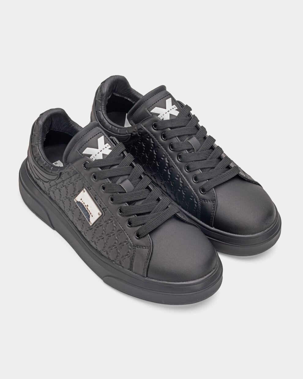 JOHN RICHMOND X  Sneakers Leather Logo x Allover Su Tinta Uomo |  JEK PIT