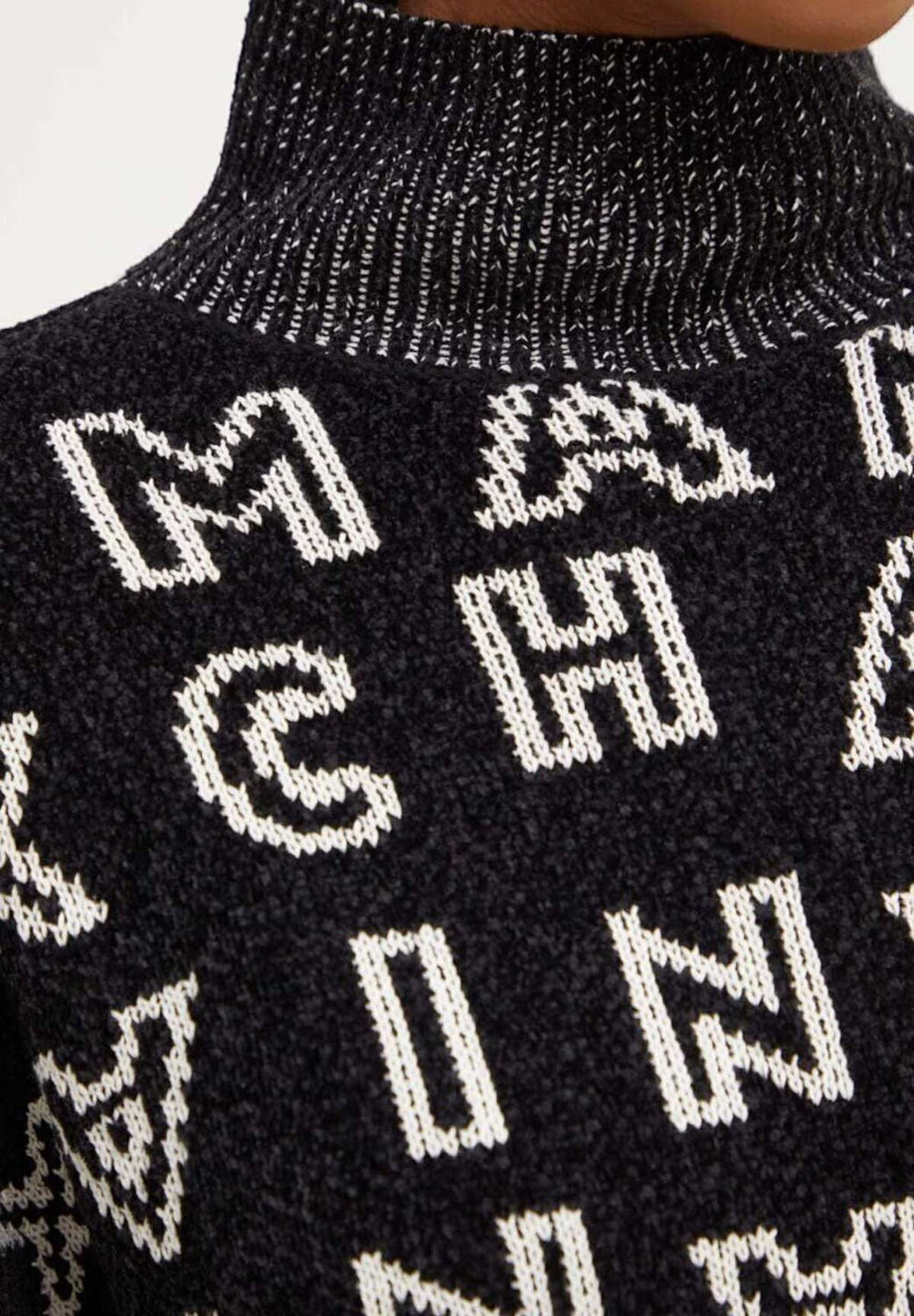 ARMANI EXCHANGE  Maglione Lupetto Logo Allover Donna |  JEK PIT