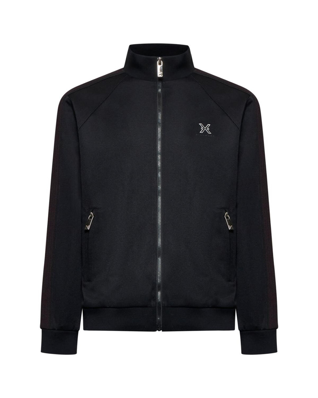 JOHN RICHMOND X  Felpa Con Zip Banda Spalla Bicolor Uomo |  JEK PIT