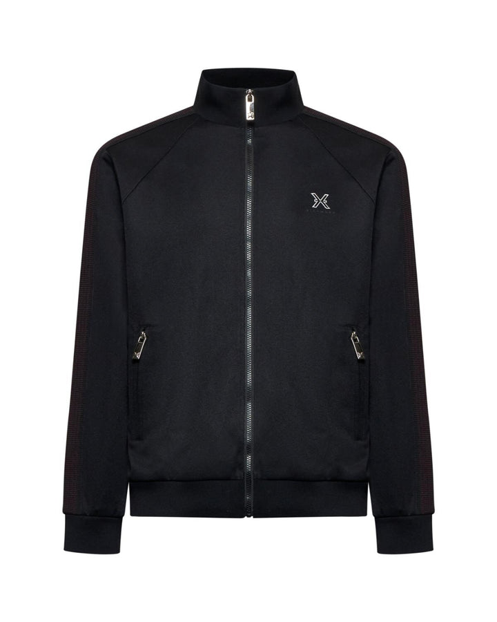JOHN RICHMOND X  Felpa Con Zip Banda Spalla Bicolor Uomo |  JEK PIT