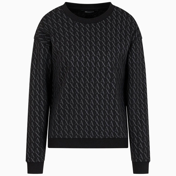 ARMANI EXCHANGE  Felpa Giro Logo Allover Donna |  JEK PIT