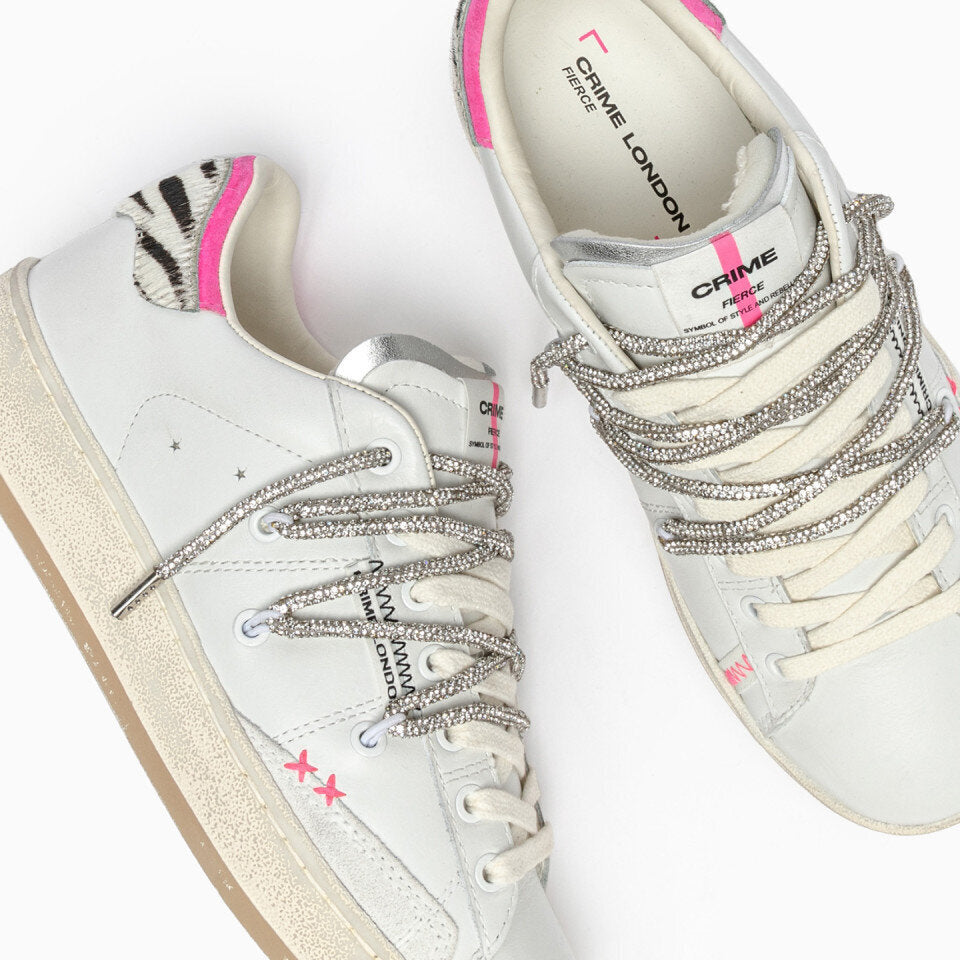 CRIME LONDON  Sneakers Patch Leop. e Lacci Argent. Donna |  JEK PIT