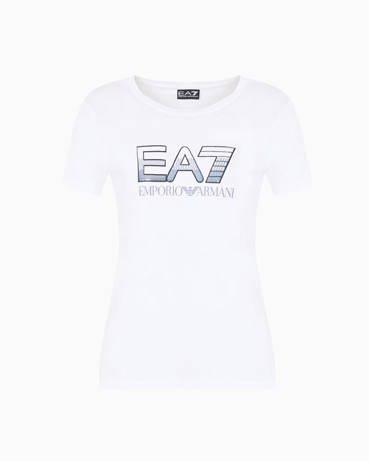 EMPORIO ARMANI EA7  t-Shirt Train Logo Series Wpailletes Donna |  JEK PIT