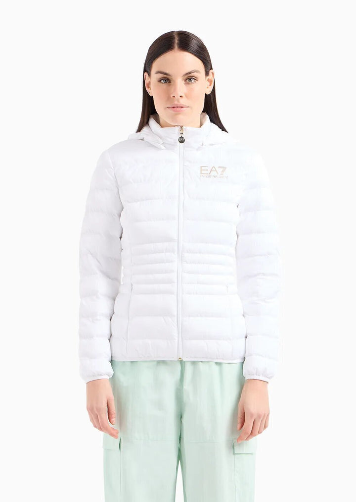 EMPORIO ARMANI EA7  Piumino Capp. Trapuntato Logo Pc Donna |  JEK PIT