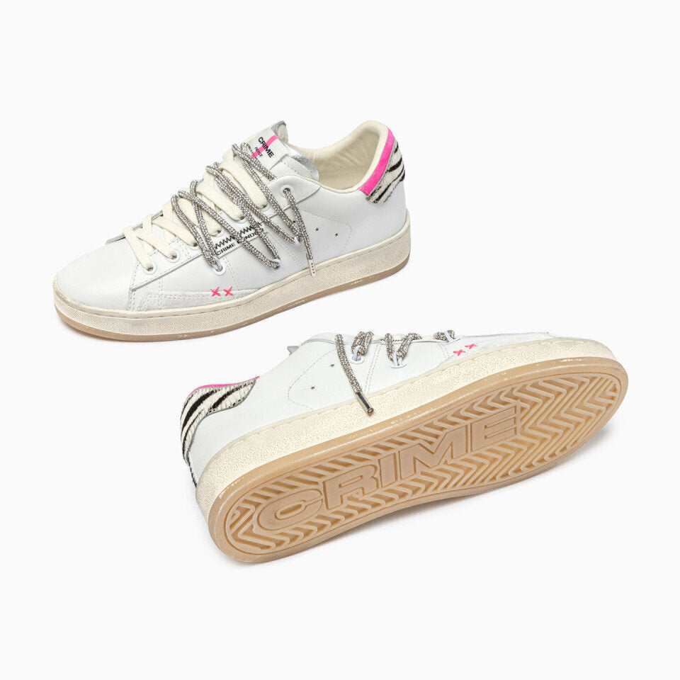 CRIME LONDON  Sneakers Patch Leop. e Lacci Argent. Donna |  JEK PIT