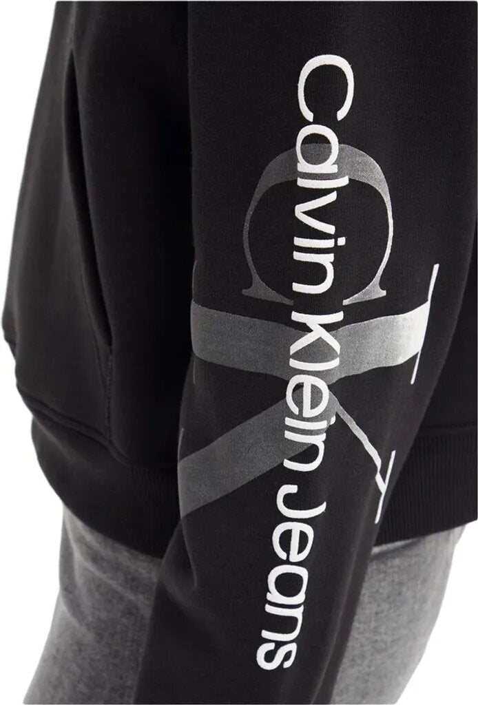 CALVIN KLEIN  Felpa Cappuccio Stampa Manica Donna |  JEK PIT