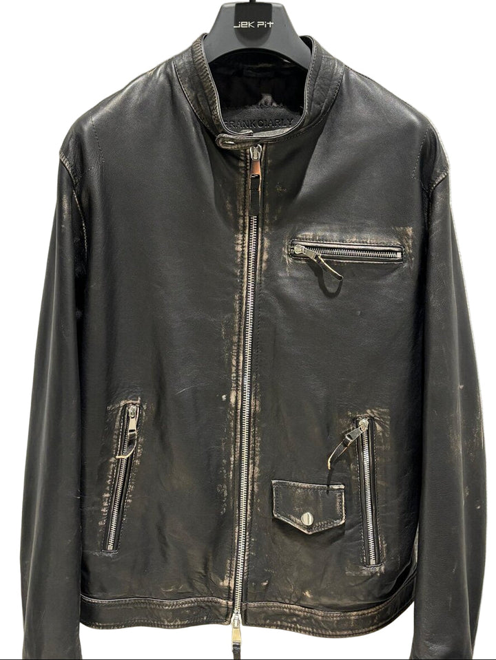 FRANK CIARLY  Giubbino Pelle Biker Zip Uomo |  JEK PIT