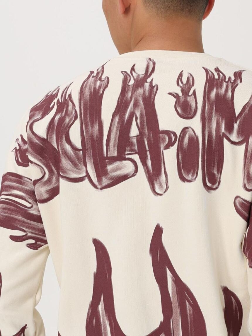 DISCLAIMER  Felpa Giro Multi Logo Uomo |  JEK PIT