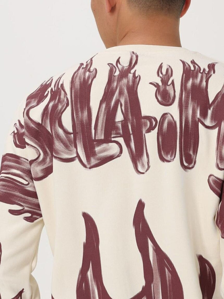 DISCLAIMER  Felpa Giro Multi Logo Uomo |  JEK PIT