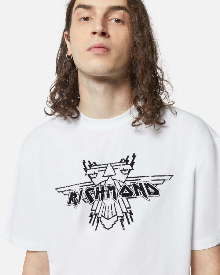 T-Shirt Over Stampa Floccata Uomo - JEK PIT