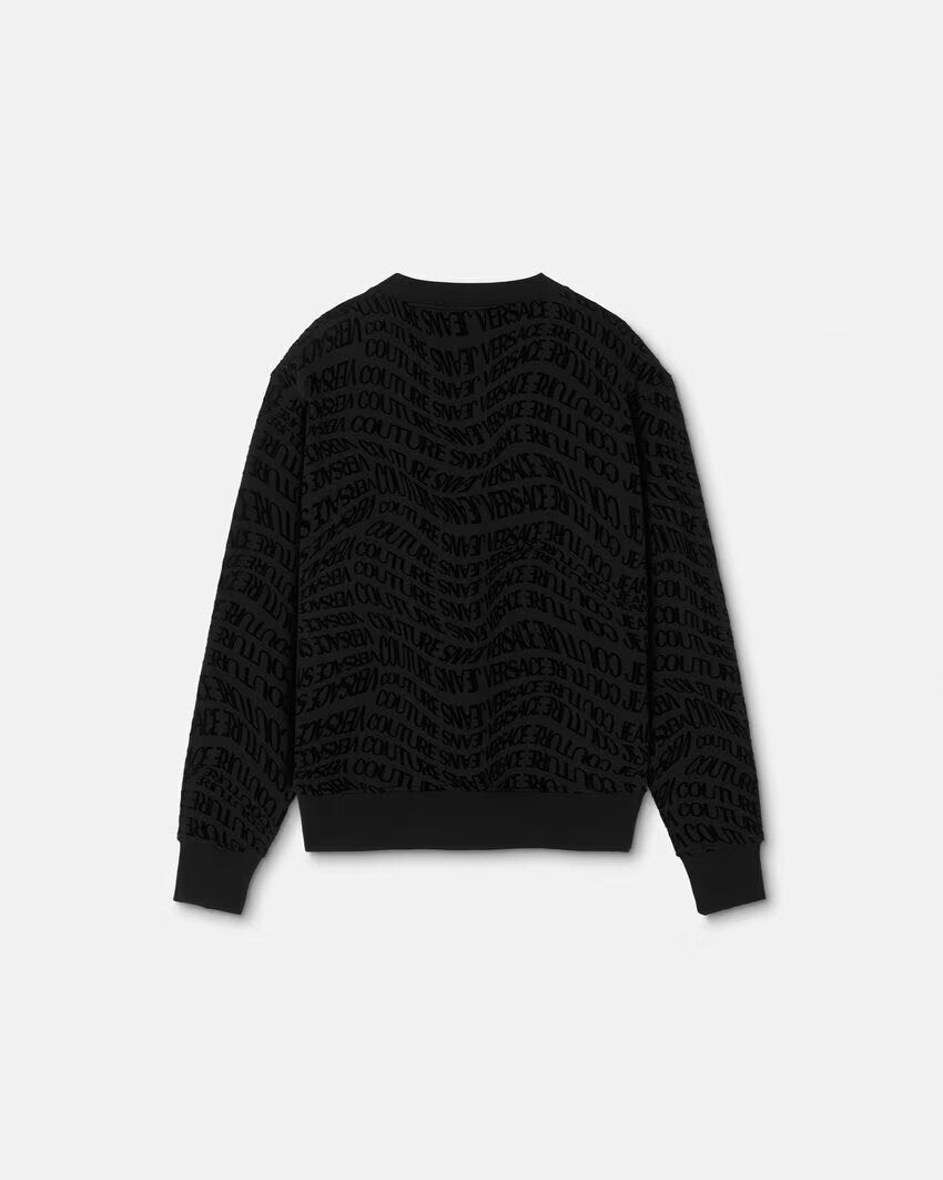 VERSACE JEANS  Felpa Giro Flock Liquify Uomo |  JEK PIT