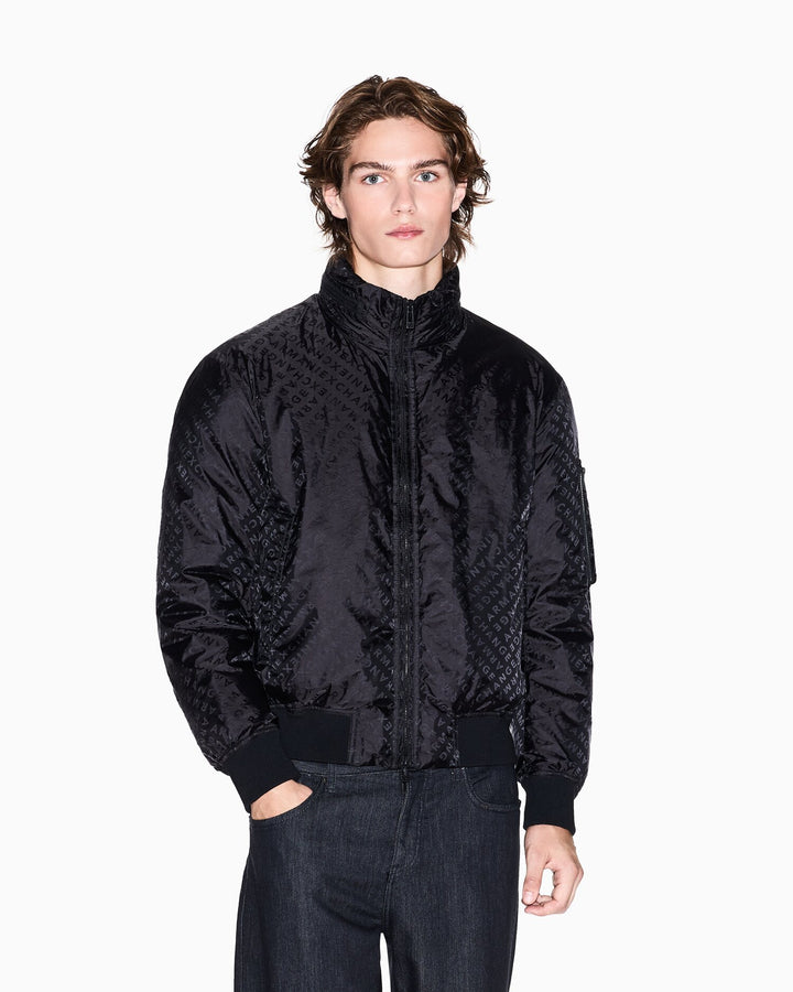 ARMANI EXCHANGE  Bomber Allover Logo Cappuccio Estr. Uomo |  JEK PIT