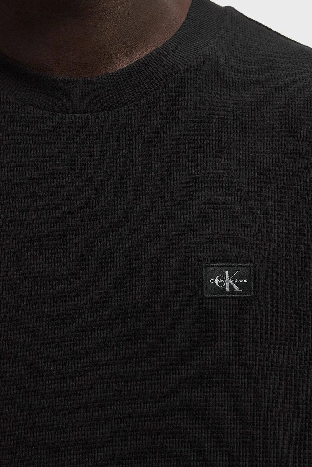 CALVIN KLEIN  Maglione a Giro Rasato Logo Pc Uomo |  JEK PIT