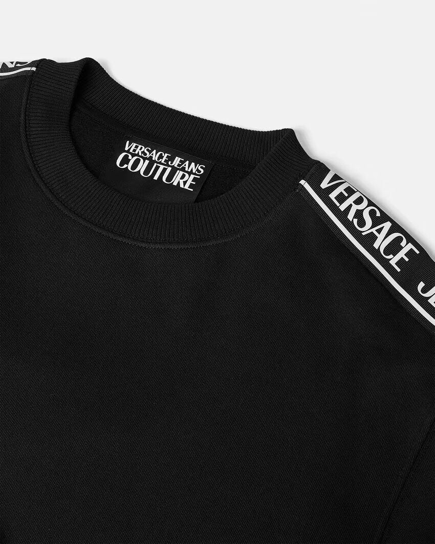 VERSACE JEANS  Felpa Giro Con Banda Logo Tape Uomo |  JEK PIT