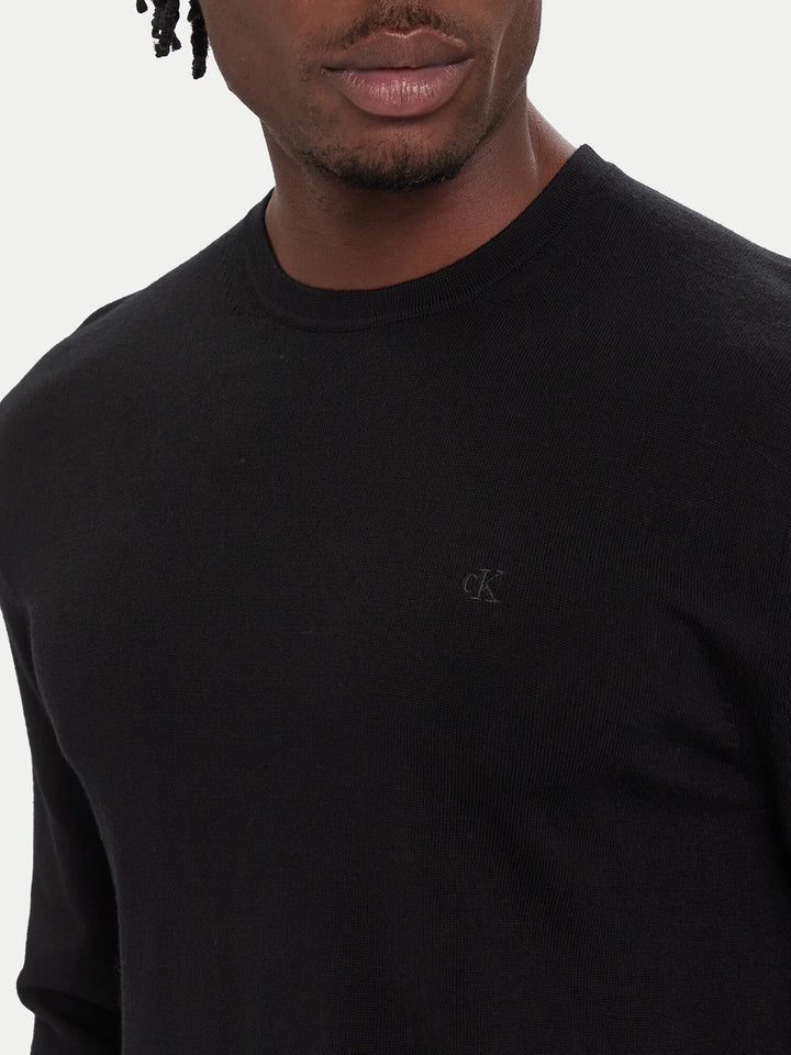 CALVIN KLEIN  Maglione Giro Basic Logo Uomo |  JEK PIT