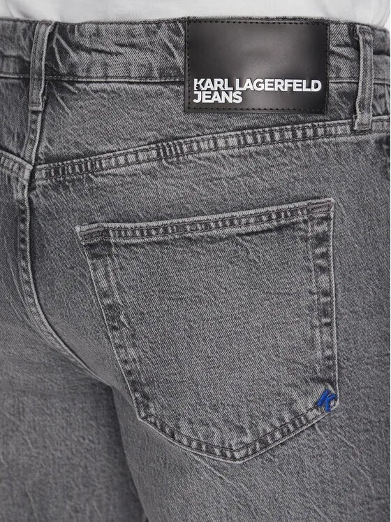 KARL LAGERFELD  Bermuda In Jeans Logo Risvolto Uomo |  JEK PIT