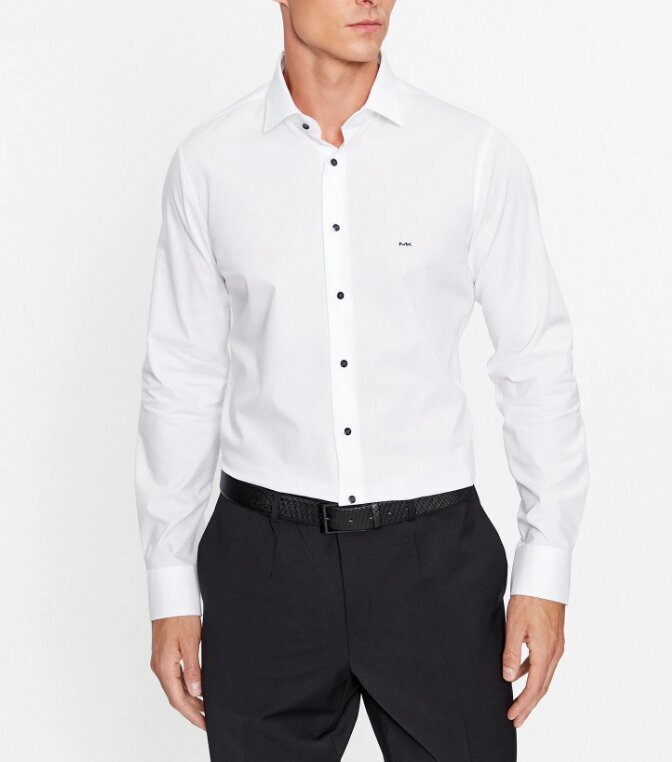 MICHAEL KORS  Poplin Contrast Emb Bottoni Neri Uomo |  JEK PIT