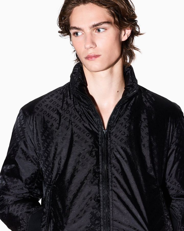 ARMANI EXCHANGE  Bomber Allover Logo Cappuccio Estr. Uomo |  JEK PIT