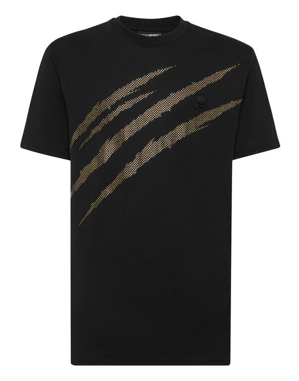 PLEIN SPORT  t-Shirt Round Neck Logo Tiger e Borchie Uomo |  JEK PIT