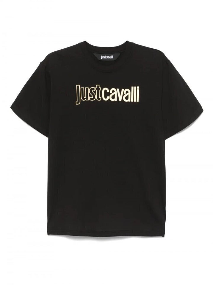 JUST CAVALLI  t-Shirt Jersey Logo Gold Mat Gr Uomo |  JEK PIT