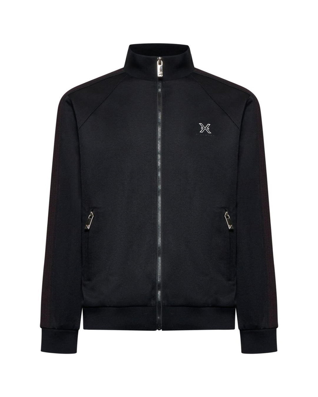 JOHN RICHMOND X  Felpa Con Zip Banda Spalla Bicolor Uomo |  JEK PIT