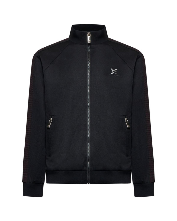 JOHN RICHMOND X  Felpa Con Zip Banda Spalla Bicolor Uomo |  JEK PIT
