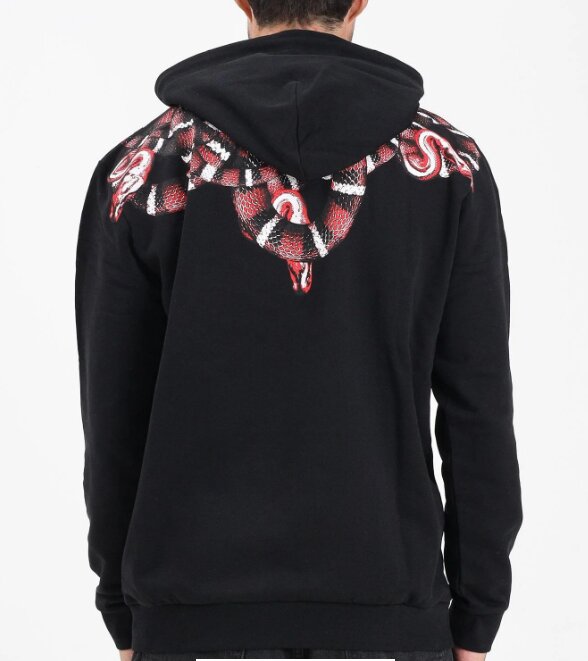 COUNTY OF MILAN - BURLON  Felpa Cappuccio Logo Snake Grande Uomo |  JEK PIT