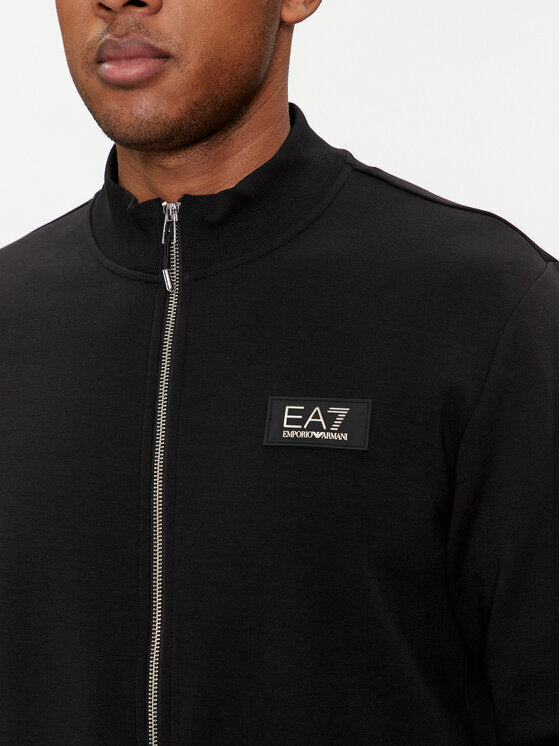 EMPORIO ARMANI EA7  Felpa Zip Con Logo Argentato Uomo |  JEK PIT