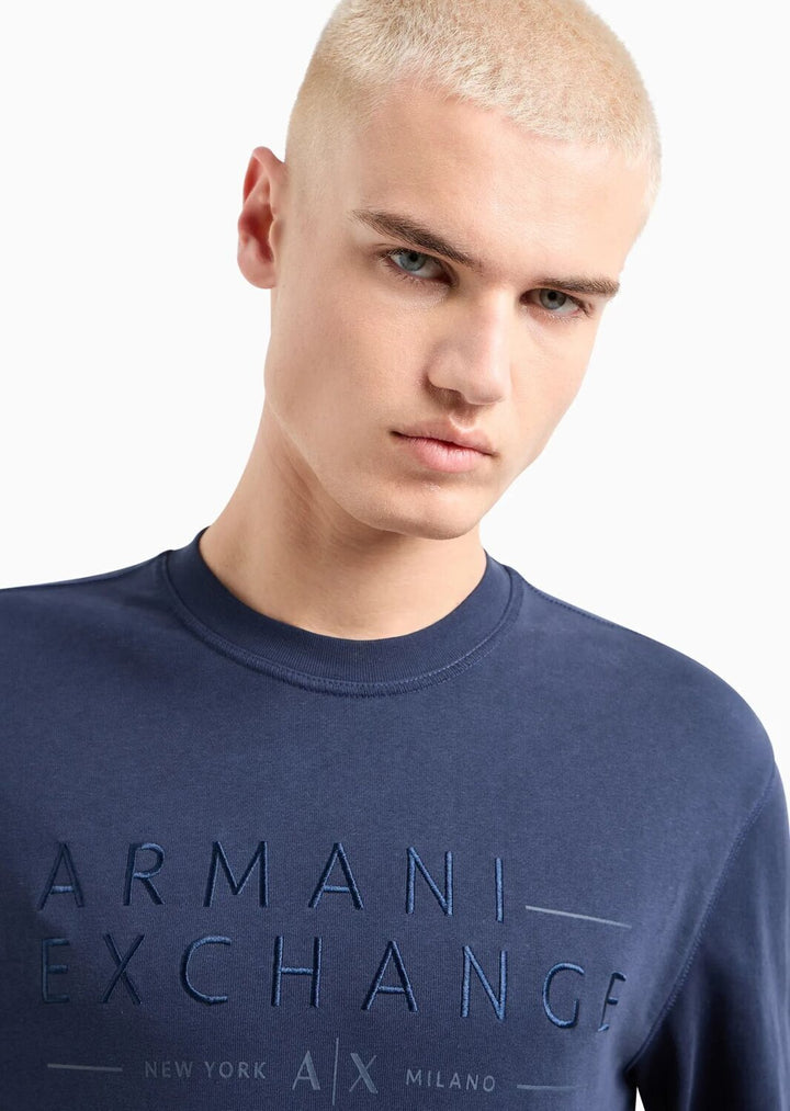 ARMANI EXCHANGE  Felpa a Giro Logo Cucito Gr Uomo |  JEK PIT