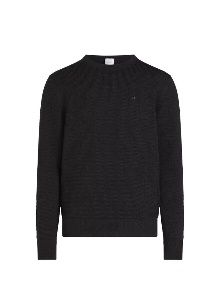 CALVIN KLEIN  Maglione Giro Martellato Waffle Uomo |  JEK PIT