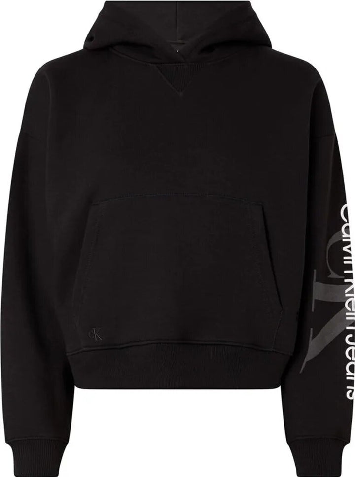 CALVIN KLEIN  Felpa Cappuccio Stampa Manica Donna |  JEK PIT