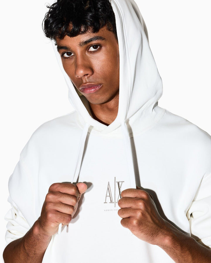 ARMANI EXCHANGE  Felpa Con Cappuccio Ricamo Centrale Uomo |  JEK PIT