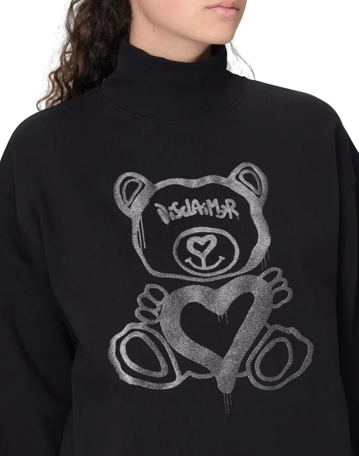 DISCLAIMER  Felpa Collo Alto Lupetto Stampa Orso Uomo |  JEK PIT