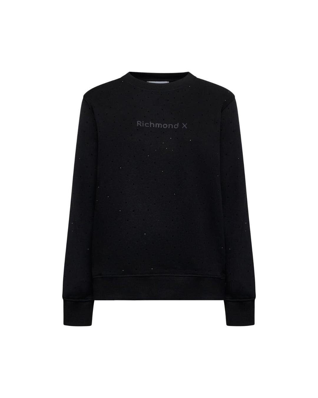 JOHN RICHMOND X  Felpa a Giro Con Strass Allover Donna |  JEK PIT