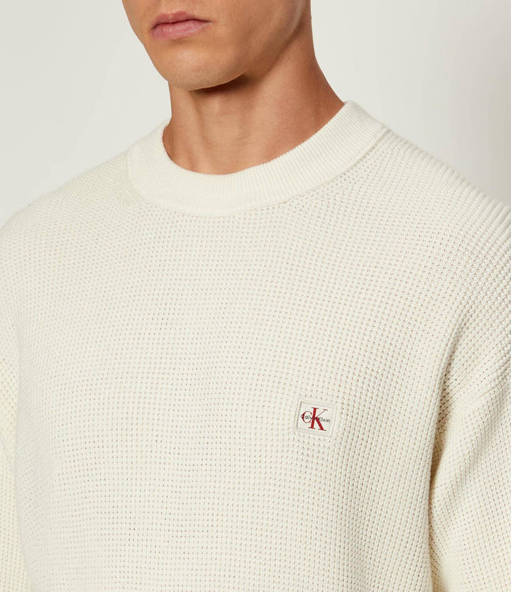 CALVIN KLEIN  Maglione Girocollo Nido D`ape Uomo |  JEK PIT