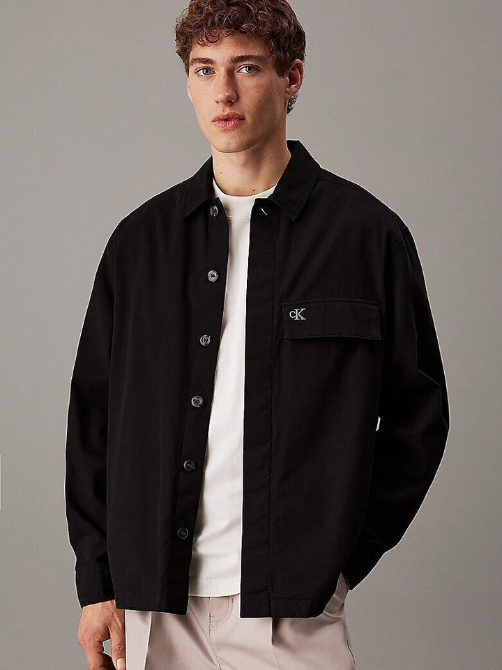 CALVIN KLEIN  Camicia Bott. Nascosti Logo Ricam. Uomo |  JEK PIT
