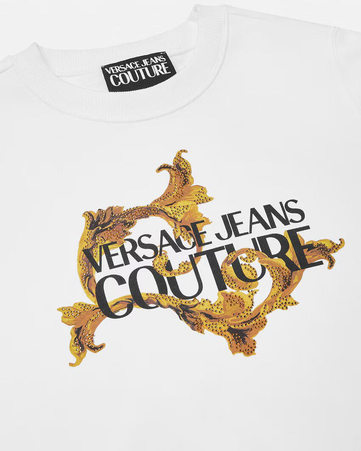 VERSACE JEANS  Felpa Giro Baroque Brillantinata Donna |  JEK PIT