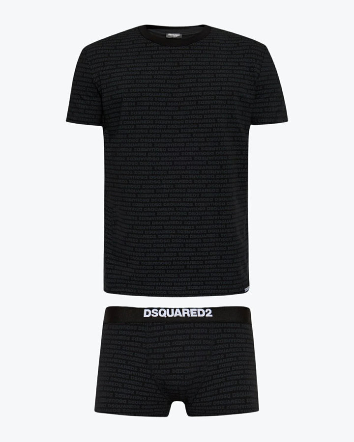 DSQUARED2  Completo t-Shirt e Boxer Allover Uomo |  JEK PIT