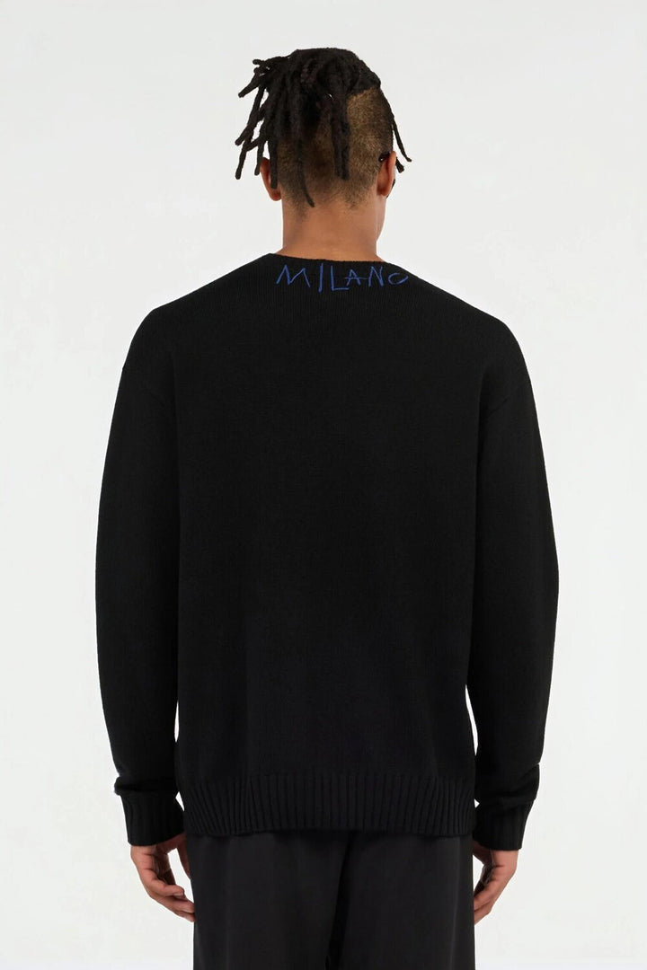 JUST CAVALLI  Maglione Mix Wo Logo Collo Jacqu Uomo |  JEK PIT