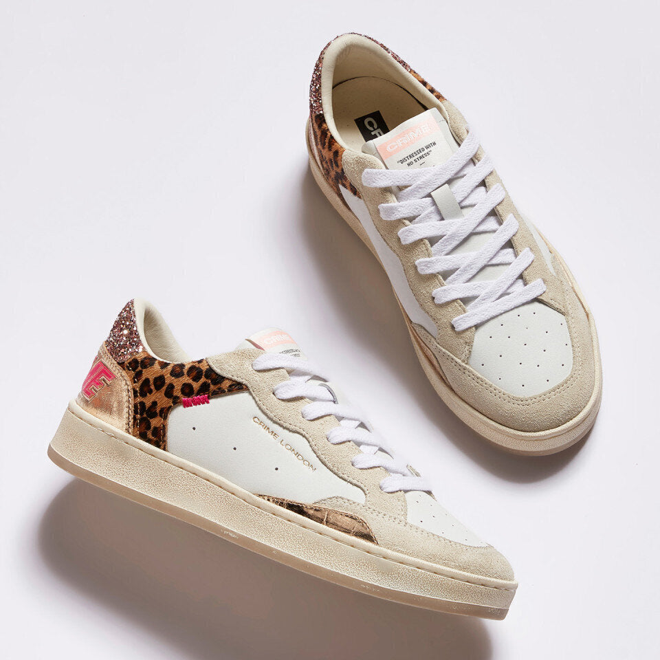 CRIME LONDON  Sneakers Leop. Logo Retro Grande Donna |  JEK PIT
