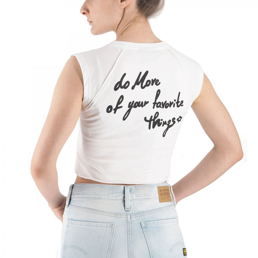 DISCLAIMER  Canotta Crop Stampa Fronte-Retro Donna |  JEK PIT