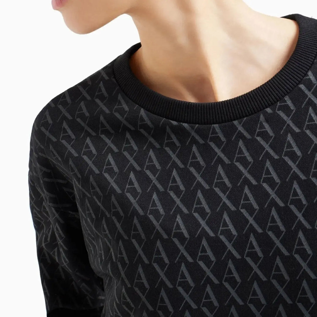 ARMANI EXCHANGE  Felpa Giro Logo Allover Donna |  JEK PIT