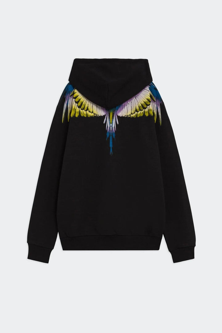 COUNTY OF MILAN - BURLON  Felpa Cappuccio Logo Aquila Blue Wings Uomo |  JEK PIT