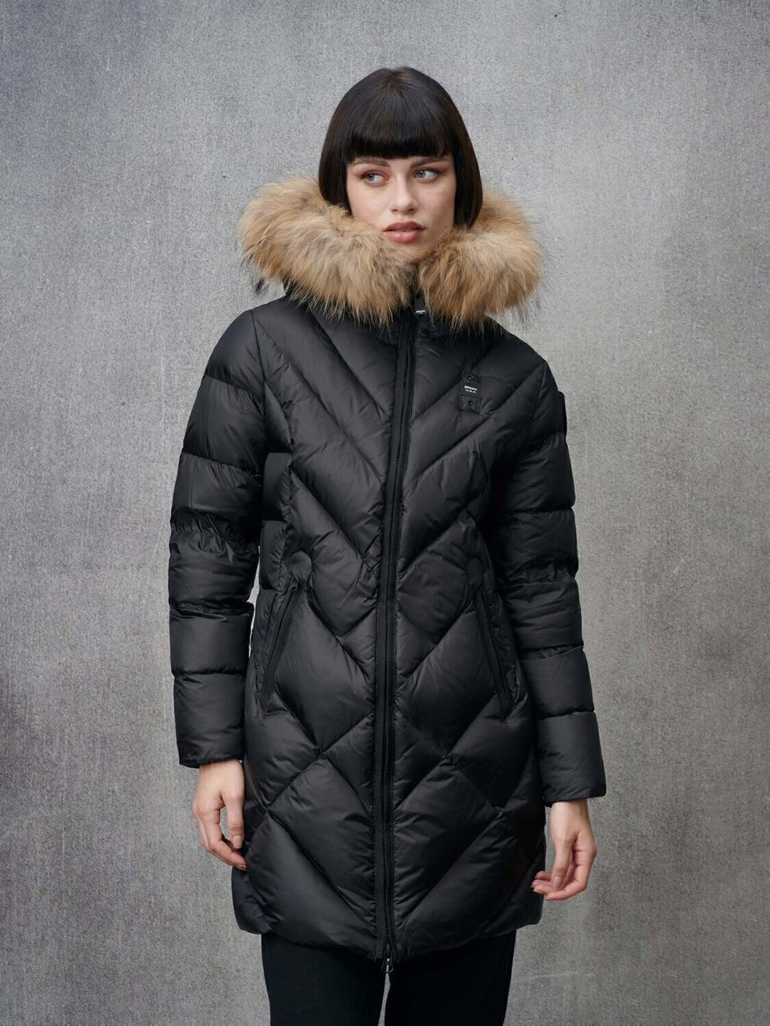 BLAUER  Giubbotto Lungo Con Pelliccia Tri Donna |  JEK PIT